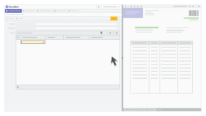 animation showing invoice being processed