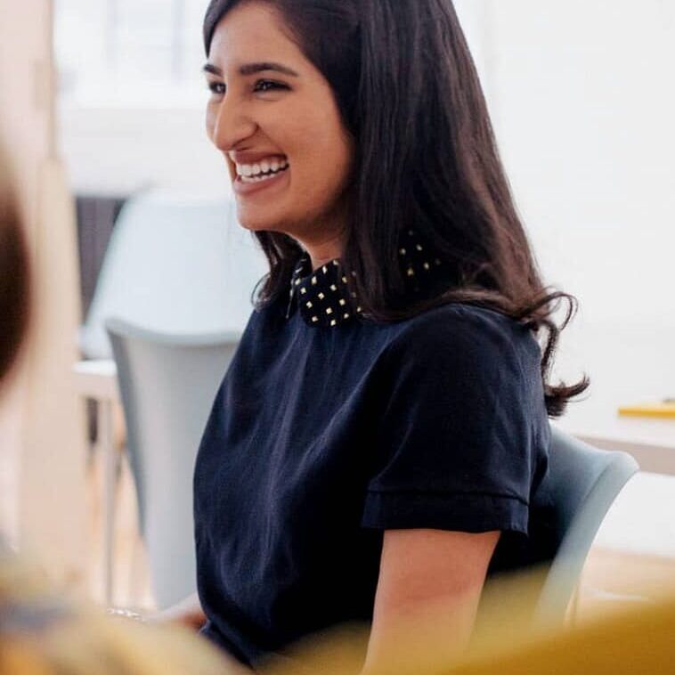 key digital employee lady laughing